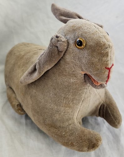 Antique Rabbit Push Toy w/Articulated Mouth & Ear