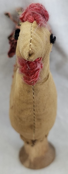 Chicken Rooster on Spool Pin Cushion Ex Booth #7