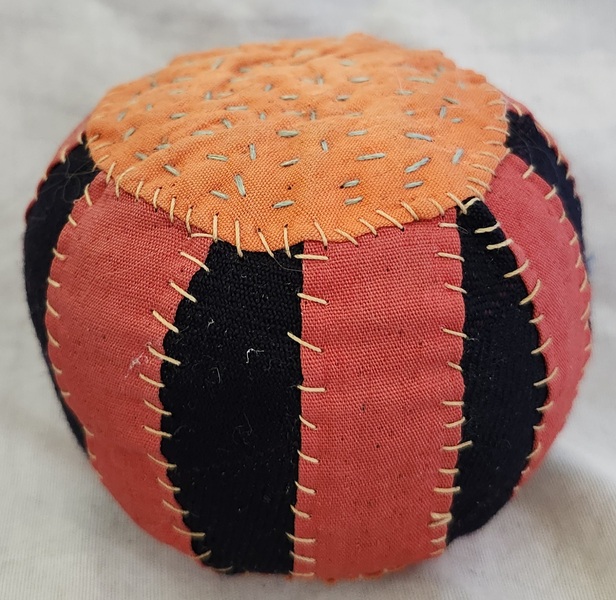 Vintage Striped Spherical Pin Cushion Ex Booth