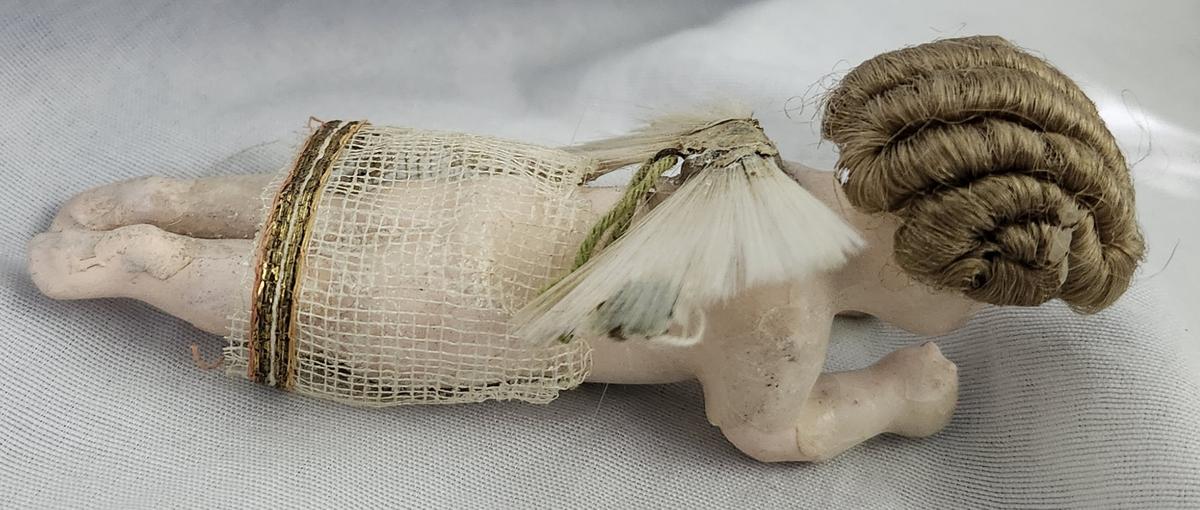Antique German Wax Angel Xmas Ornament #2