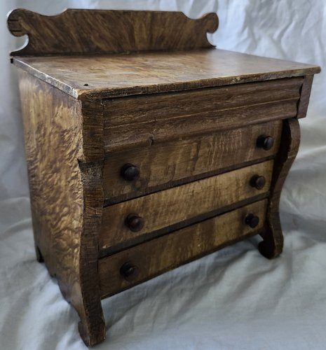 Antique Empire Faux Painted Miniature Bureau