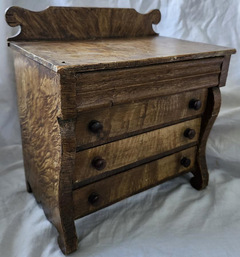 Antique Empire Faux Painted Miniature Bureau
