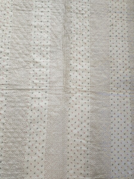 **Near Mint Ca. 1900 PA Whig Rose/Bars Crib Quilt