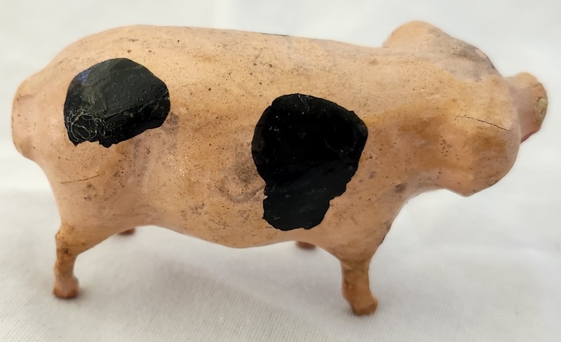 Antique German Composition Putz Pig
