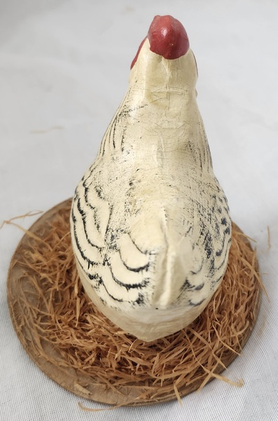 Old Hen on Nest Working Pipsqueak/Candy Container