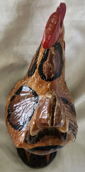 **Vntg. American Folk Art Carved & Painted Rooster