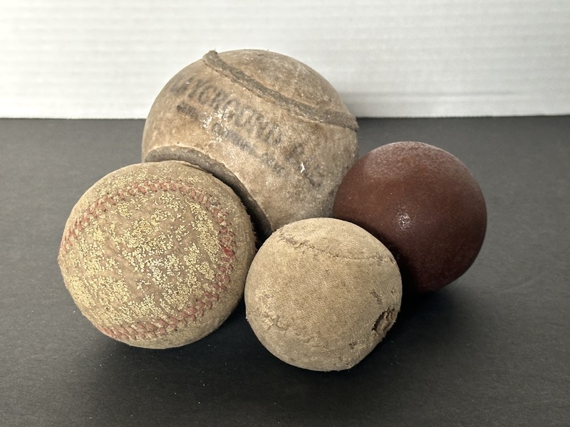Old Sports Balls Display 1930s