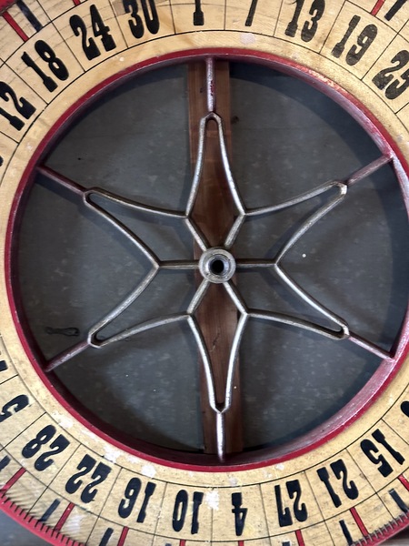 Vintage American Carnival Game Wheel Nice Paint