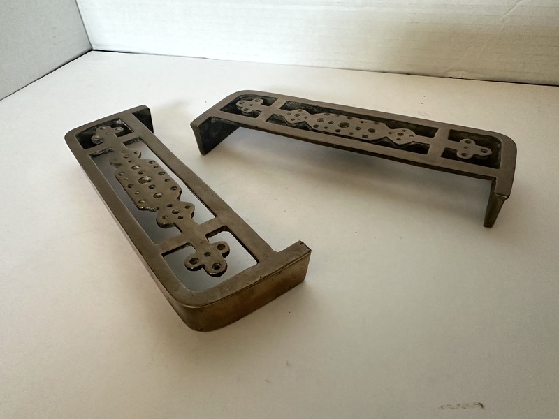 Two Piece Early 19th C Brass Trivet