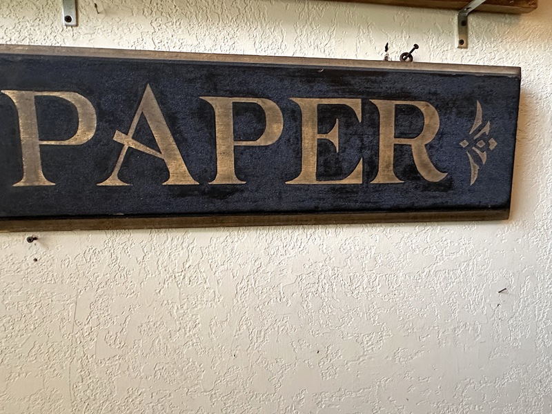Country store Ohio 1860s Sandpaper Wallpaper Sign