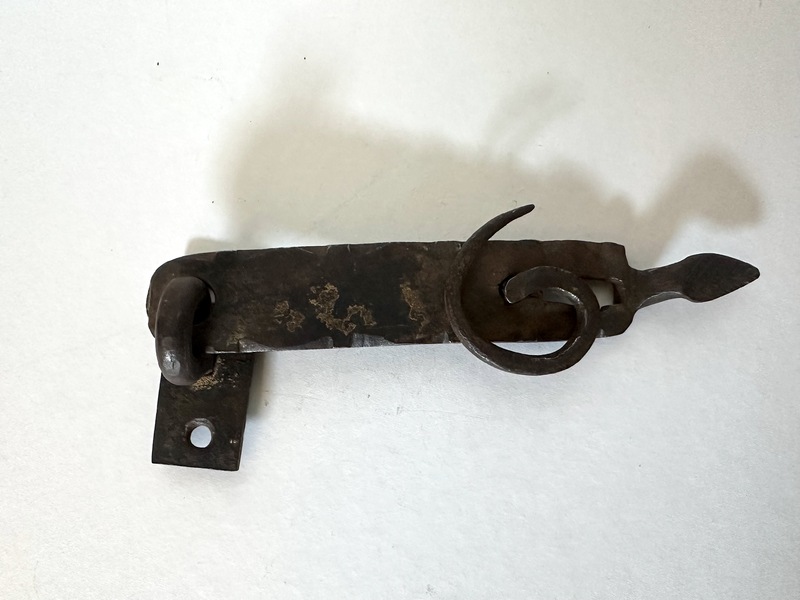 Painted Colonial Door latch Blacksmith work