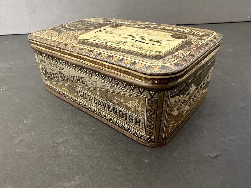 Colorful C1900 Cut Plug Tobacco Advertising Tin.