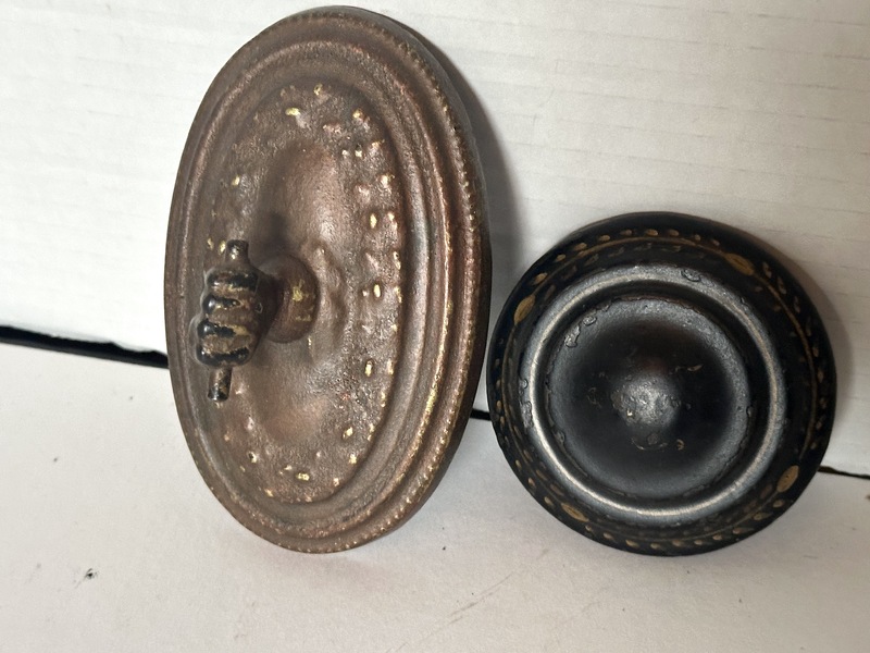 Vintage Painted Cast Iron Paperweights circa 1880s
