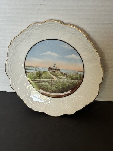 Penaquid Maine1890s Painted Plate Edgmere House