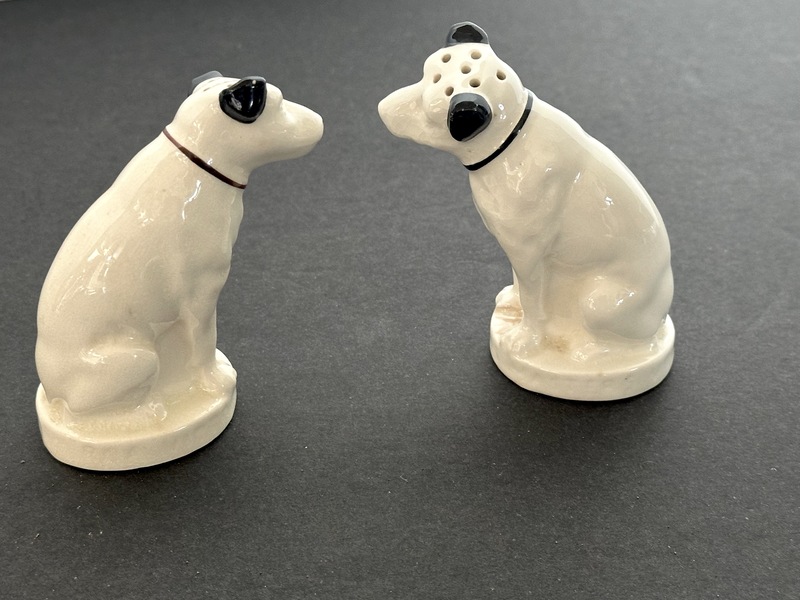 Old Lenox China RCA Dog Salt and Pepper Shaker Set