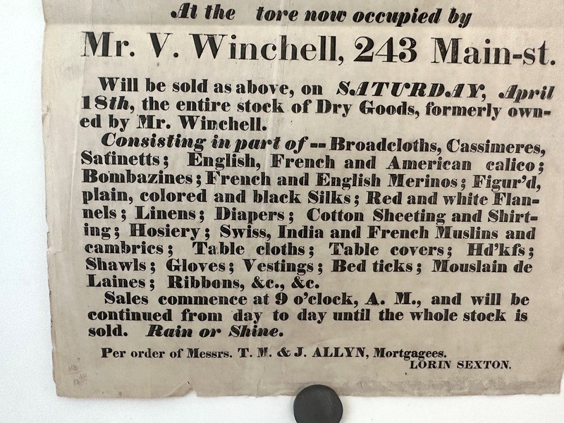 1860s Ladies Shop Fine Textiles Sale Adv Broadside