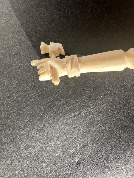 Antique Carved Bone Sailorwork W Hand Crochet Hook