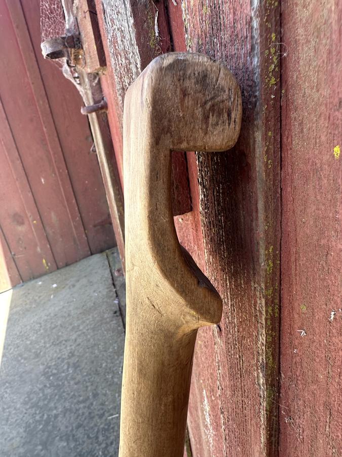 Primitive Carved One Piece Hickory Snow Shove Tool