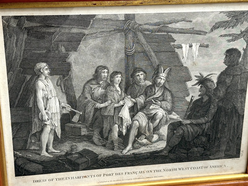 1787 Copper Engraving NW Coast Native American