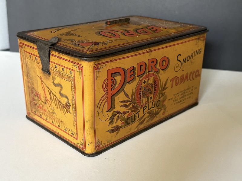 1910 Pedro Cut Plug Lunchpail Tobacco Tin
