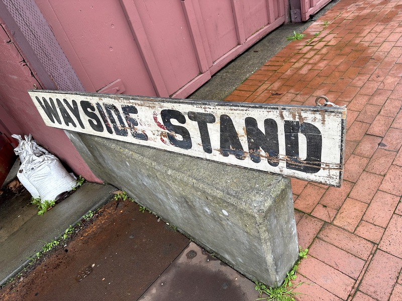1910 Orchard Wayward Stand Wood Sign Great Paint