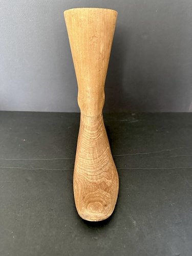 Antique Wooden Carved Treen Shoe Form 19th C