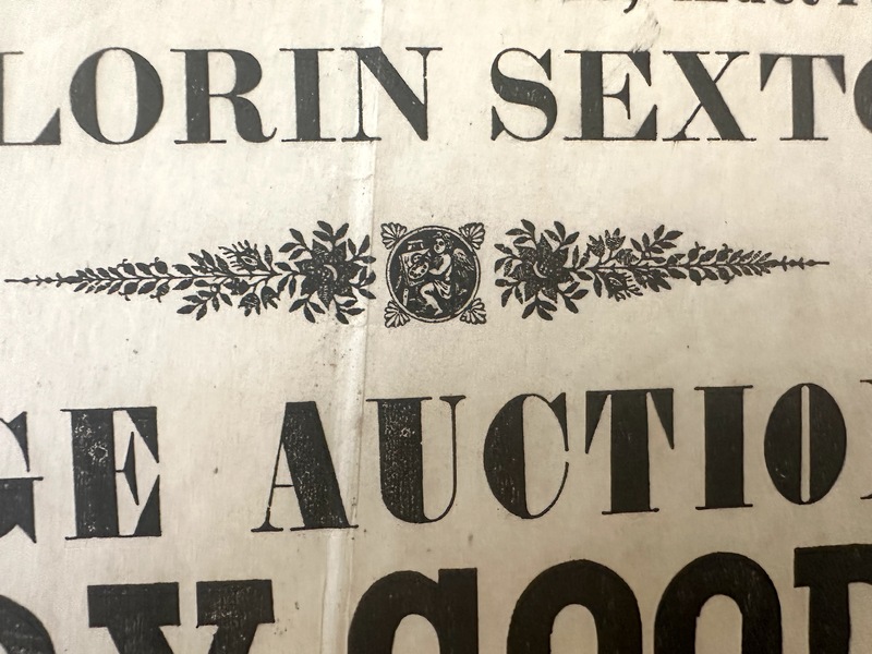1860s Ladies Shop Fine Textiles Sale Adv Broadside