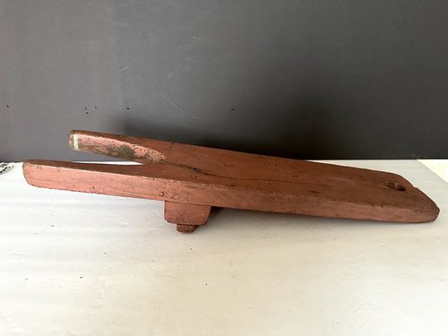 Nice Early Painted Wood Bootjack W W Camp