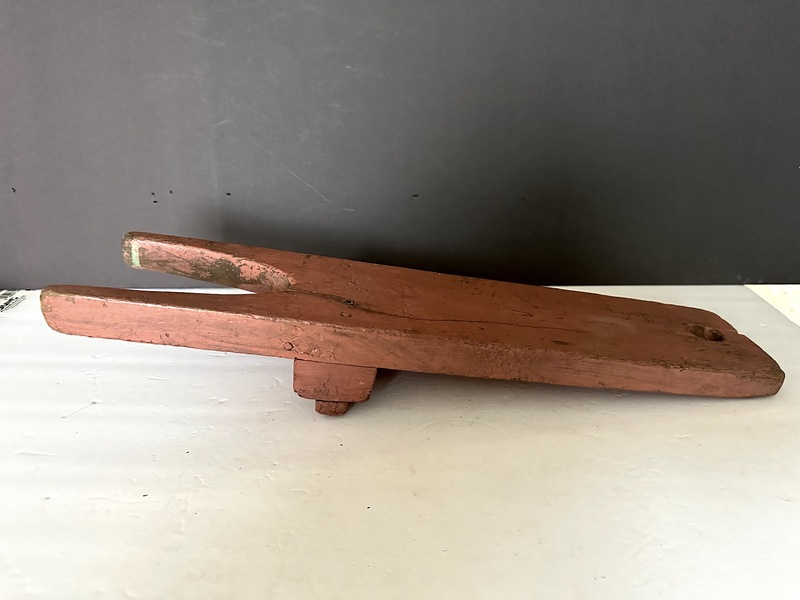 Nice Early Painted Wood Bootjack W W Camp