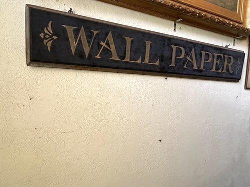 Country store Ohio 1860s Sandpaper Wallpaper Sign