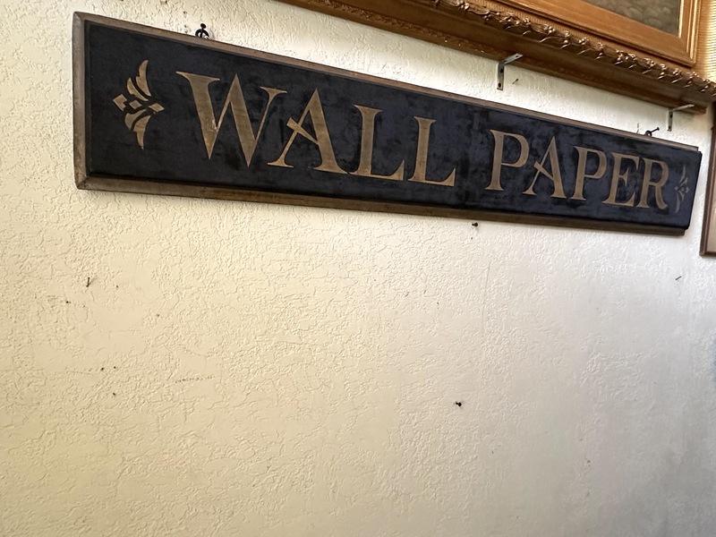 Country store Ohio 1860s Sandpaper Wallpaper Sign