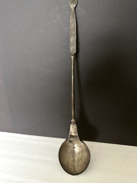 Colonial Copper W Silver Kitchen or Hearth Ladle
