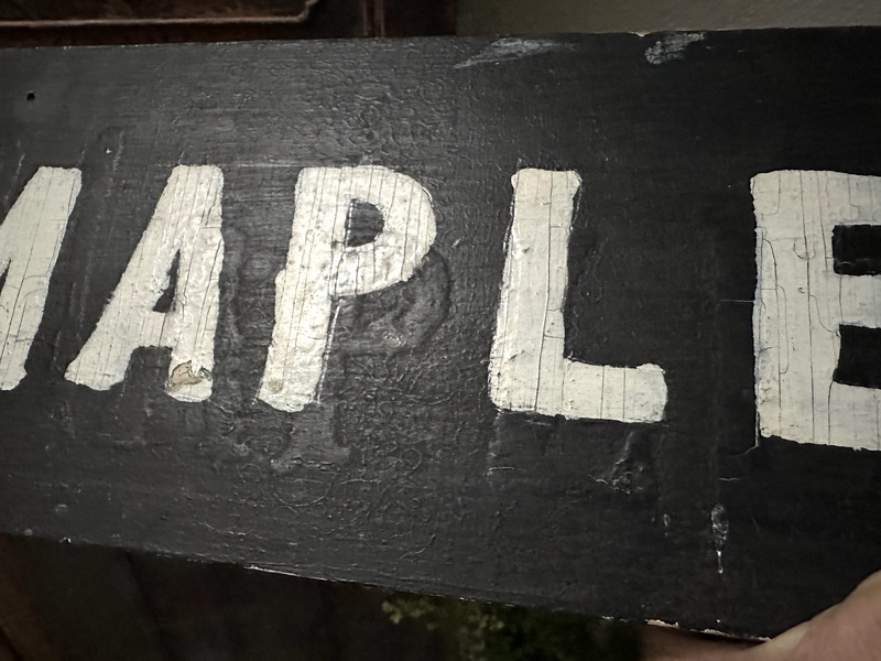 Vintage Wood Maple Products Painted Sign Vermont