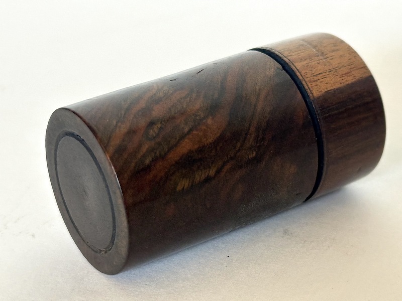 19th Century Lignum Vitae Treenware Inkwell