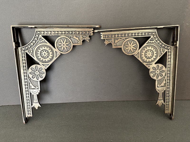 Pair of Ornamental Cast Iron Shelf Brackets C 1870