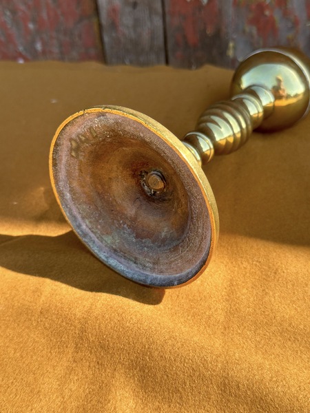 Fine Form 1830s Brass 19th C Whale Oil Lamp