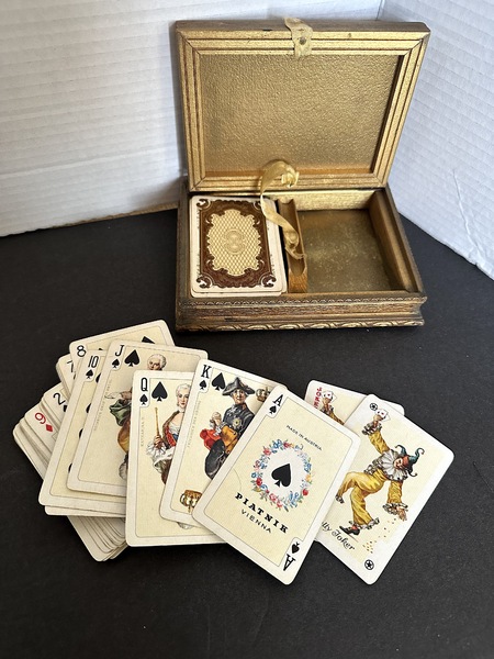 Vintage Piatnik Playing Cards in Box Two Decks
