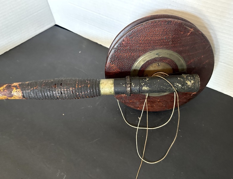 1880s Wood Fishing Rod and Reel Great Surface