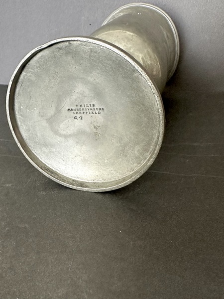 Mid 19thC Phillip Ashberry Sheffield Pewter Goblet