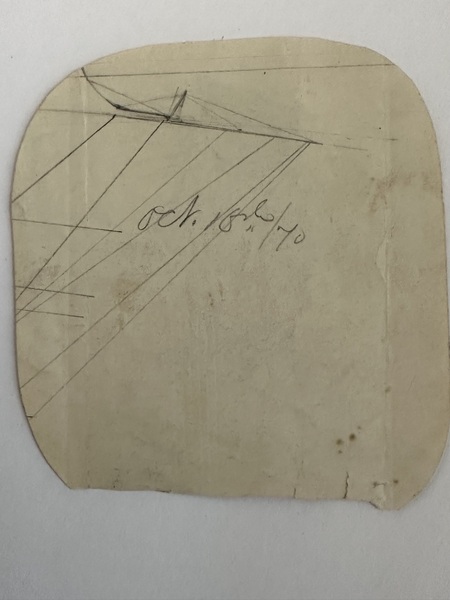 1870 Mouse With Sickle Watercolor Painting