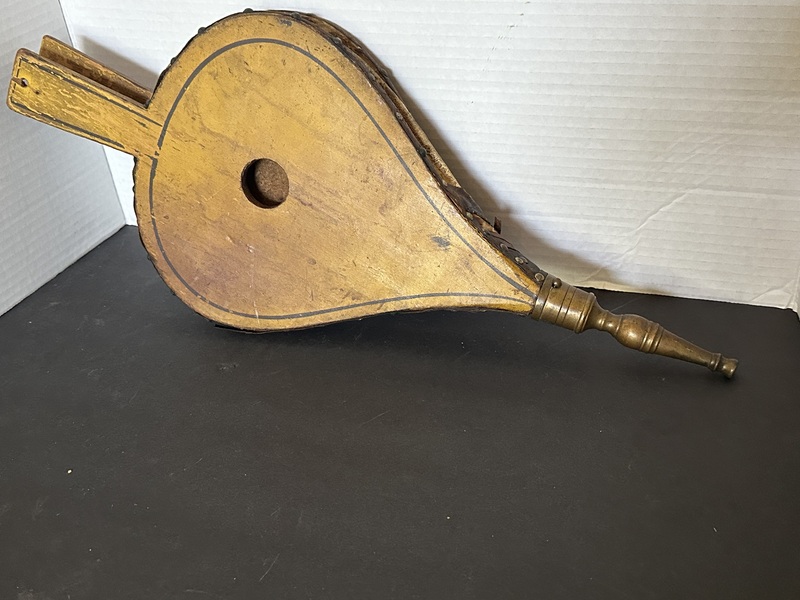 Fine 19th C US Paint Decorated Fireplace Bellows