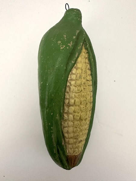 Old Painted Chalkware Corn Bank