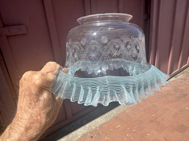 Extraordinary 1870s Gas Lamp Shade