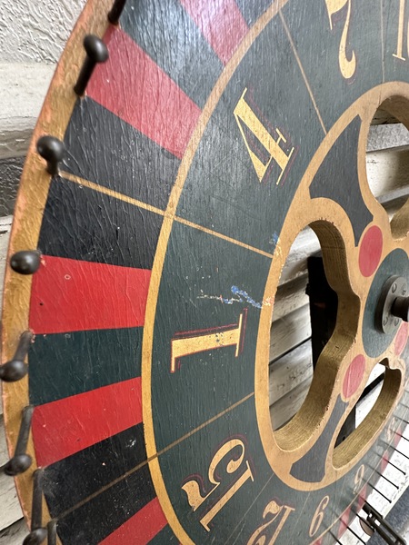 Vintage Carnival Gaming Wheel Great Cond and Paint