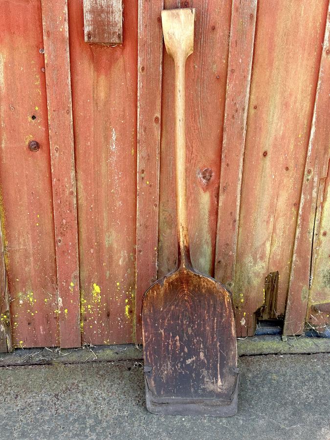 Primitive Carved One Piece Hickory Snow Shove Tool