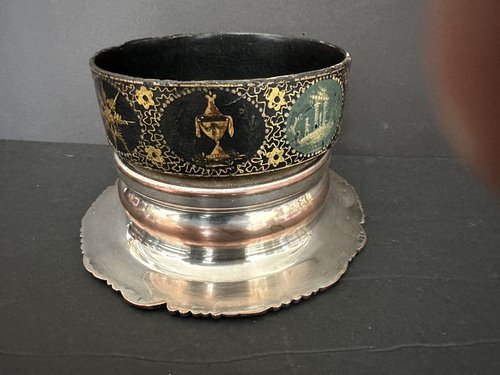 Papier Mache Wine Bottle Coaster C 1820s