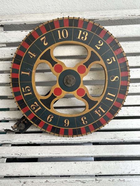 Vintage Carnival Gaming Wheel Great Cond and Paint