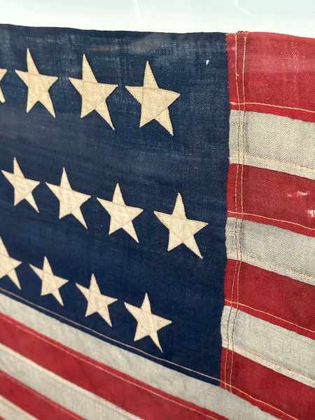 American Flag 13 Star Naval Ensign Well Framed