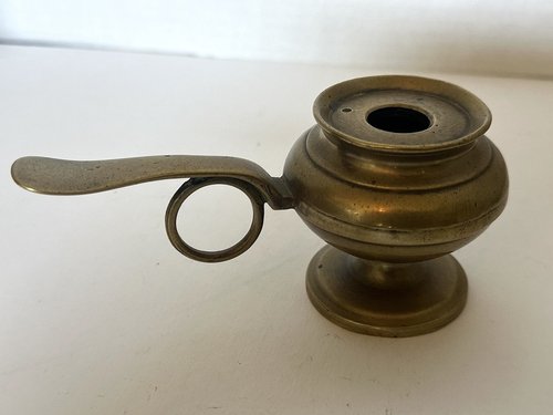 Early Miniature Whale Oil Chamberstick Maine