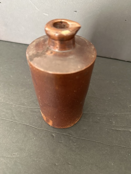 Redware Pottery Cruet or Ink Dalton Lambeth